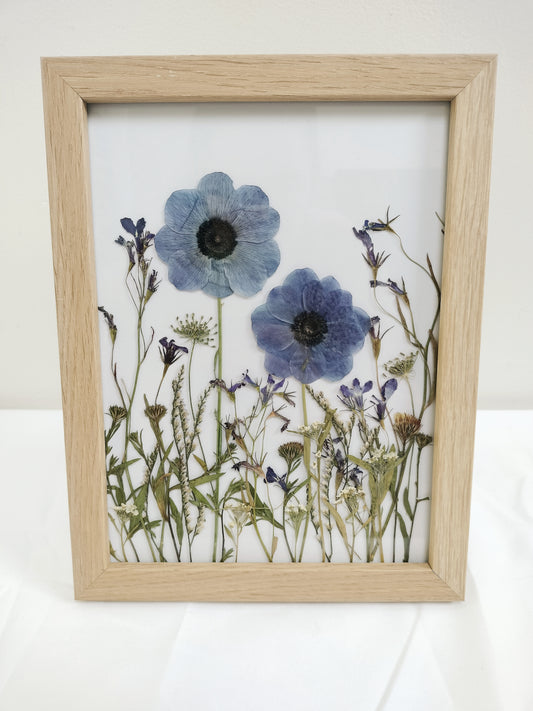 floral frame | blue anemone - ORIGINAL